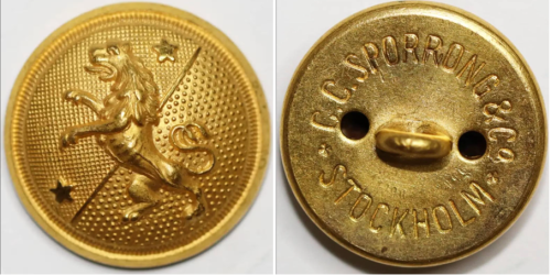 Пуговица полка Скараборг шведской армии.