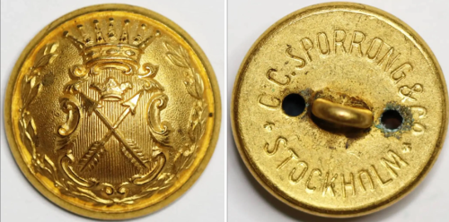 Пуговица офицера полка Даларна.