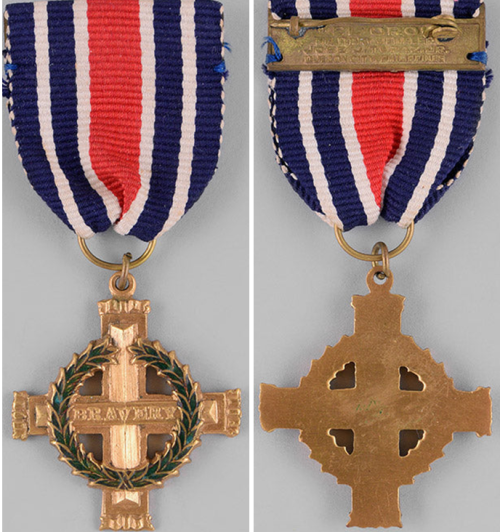 Орденская планка, аверс и реверс медали «Бронзовый крест».