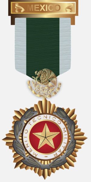 Рисунок медали «За технические заслуги» 1-го класса.