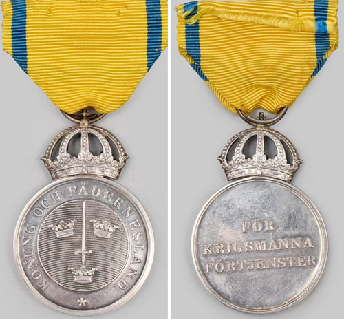 Серебряная медаль заслуг ордена Меча.