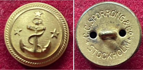 Пуговица шведского торгового флота.