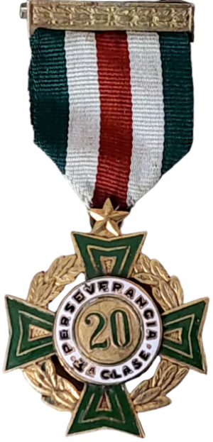 Медаль 20 лет службы.