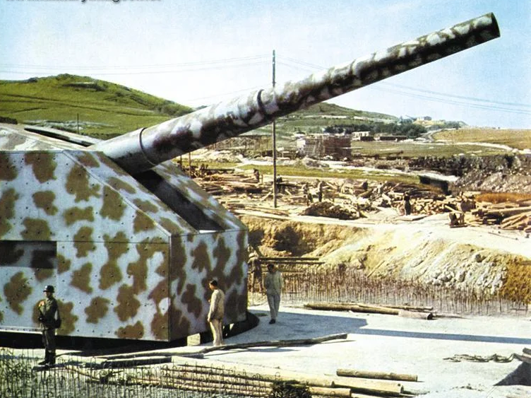 Немецкие береговые батареи. Атлантический вал 1944 г.