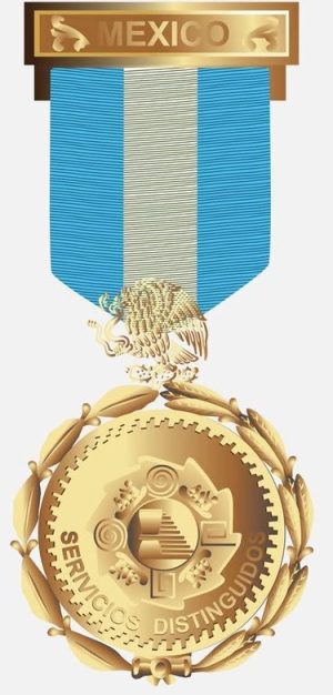 Рисунок медали «За выдающиеся заслуги».