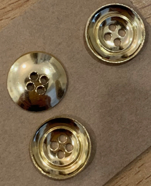 Металлические пуговицы для шинели, 18 мм.