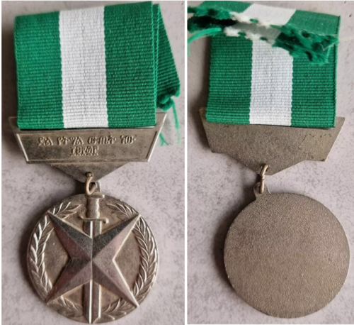 Аверс и реверс памятной медали 1981 года «За победу над Италией».