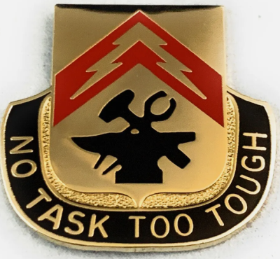 Знак 215-го батальона поддержки армии.