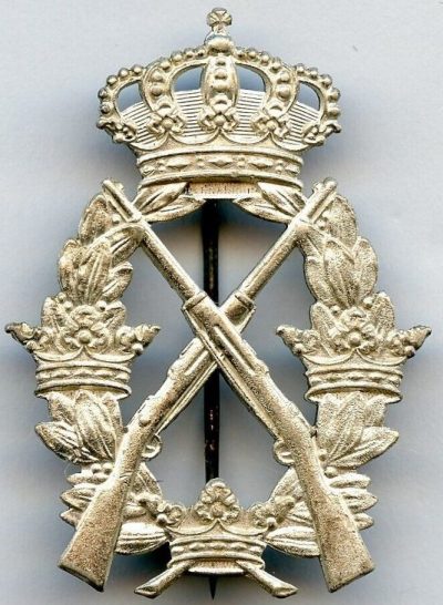 Серебряный знак за стрельбу с винтовки.