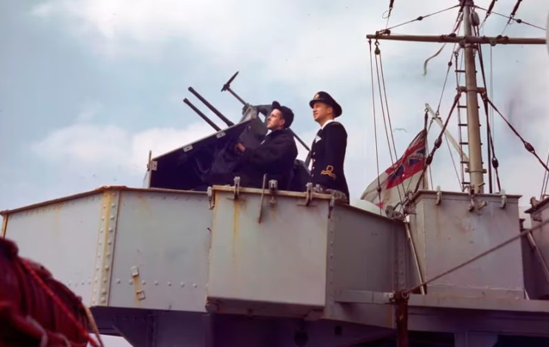 Речной HMCS Thetford Mines. 1945 г.