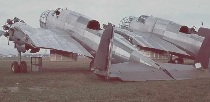 Польские самолеты, уничтоженные в аэропорту Окенче. 1939 г. 