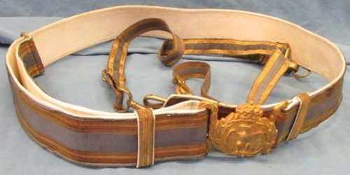 Тканевый ремень фашистского офицера с подвесами.