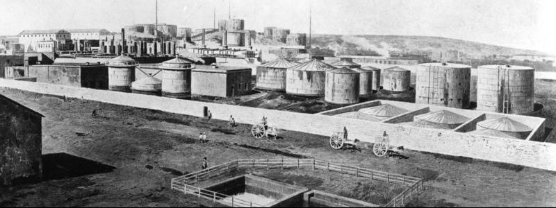 Нефтеперерабатывающий завод в Баку, 1912 г. 