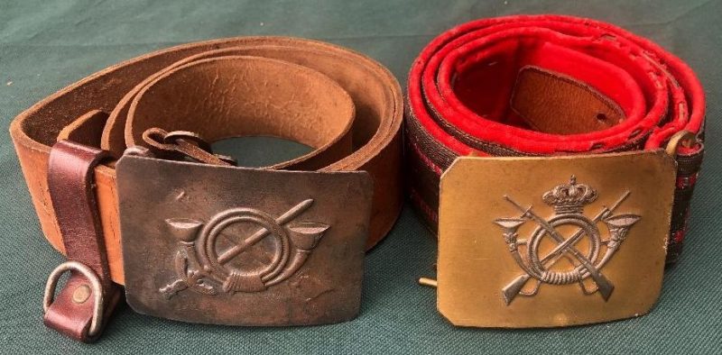 Кожаный и парадный ремни с пряжкой испанской пехоты.
