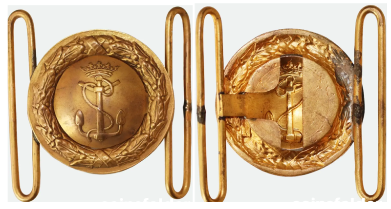 Пряжка для ремня офицера испанского флота.