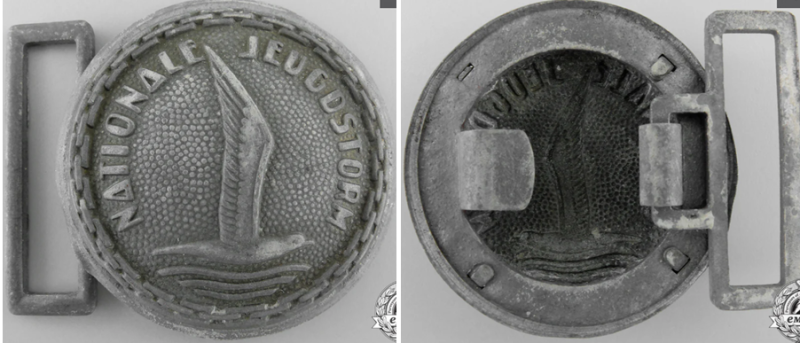 Пряжка для ремня офицера голландского молодежного движения (Nationale Jugenstorm).