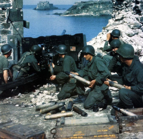 Американские солдаты в Италии. 1943 г.