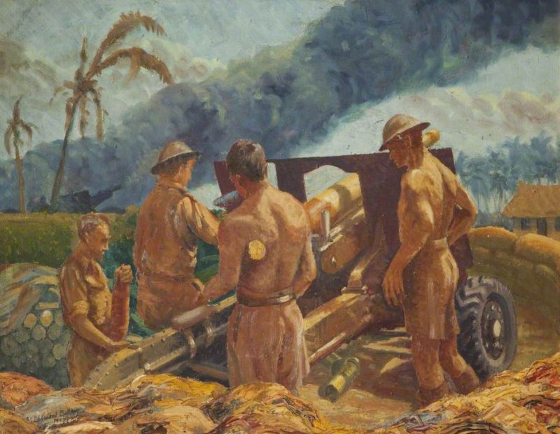 Художник Bettany Desmond. У последнего орудия. Сингапур.