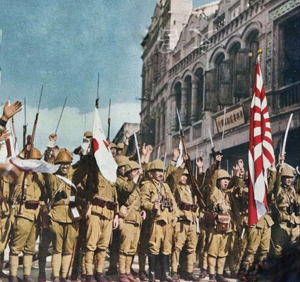 Японцы во время вторжения на остров Хайнань. Китай 1939 г.