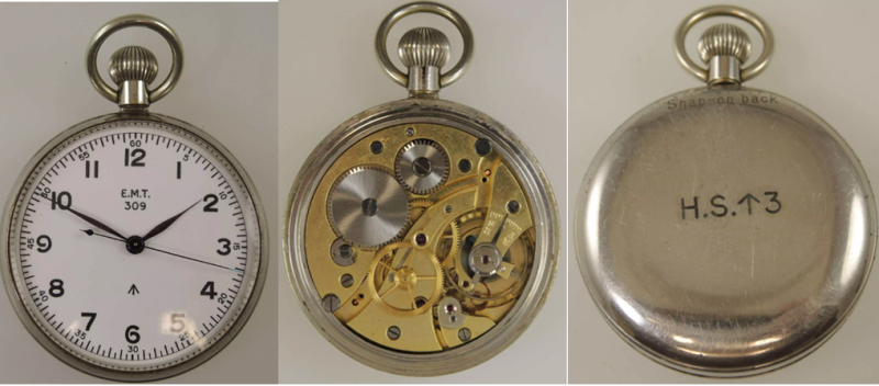Карманные корабельные часы Emile Matthey Tissot с клеймом HS.