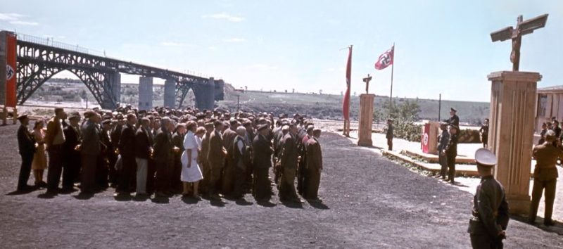 Открытие Стрелецкого моста через Днепр. Запорожье 1943 г.