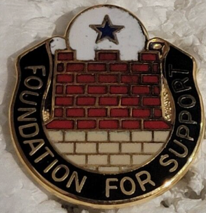 Знак 375-го батальона поддержки армии.