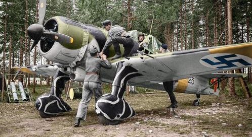 Финский Fokker D-XXI, FR-125 в Hyvinkää. 1941 г.