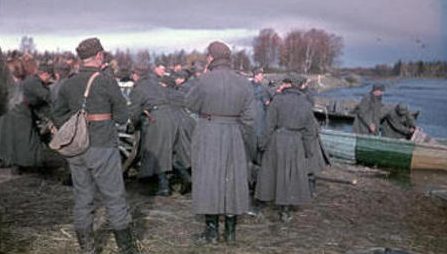 Финские войска на переправе. 1941 г.