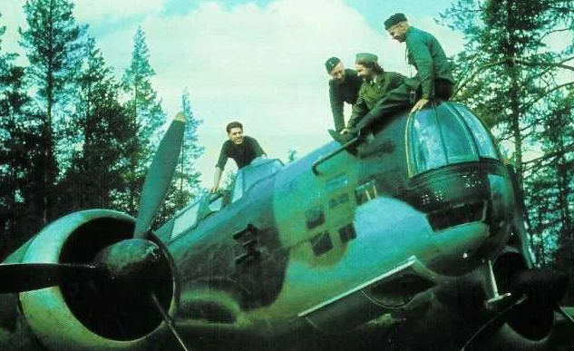 ДБ-3М во время обслуживания. Финляндия 1942 г.