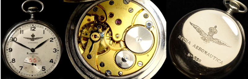 Карманные часы итальянских пилотов ВВС от швейцарской компании Longines.