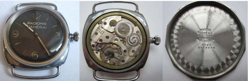 Часы «Radiomir Panerai» 3646 Type C с механизмом Rolex для ВМФ. 1940 г.