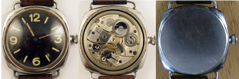 Часы «Radiomir Panerai» 3646 Type D c латунным циферблатом.