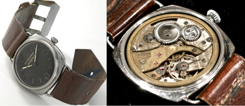 Часы «Radiomir Panerai» 3646 с прозрачной задней крышкой.