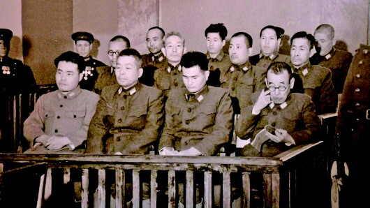 Японские военные преступники на Хабаровском процессе.