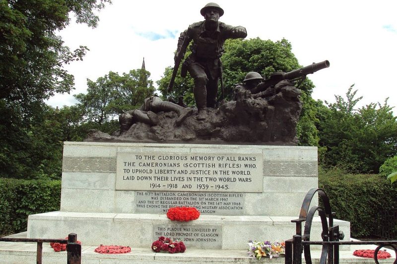 г. Глазго. Военный мемориал «Камеронцы». 