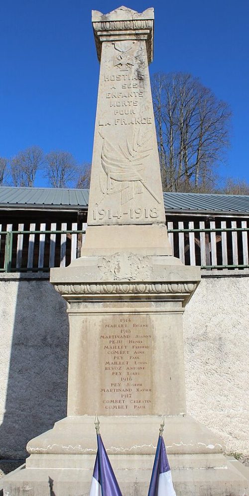 г. Хостиаз. Военный мемориал.