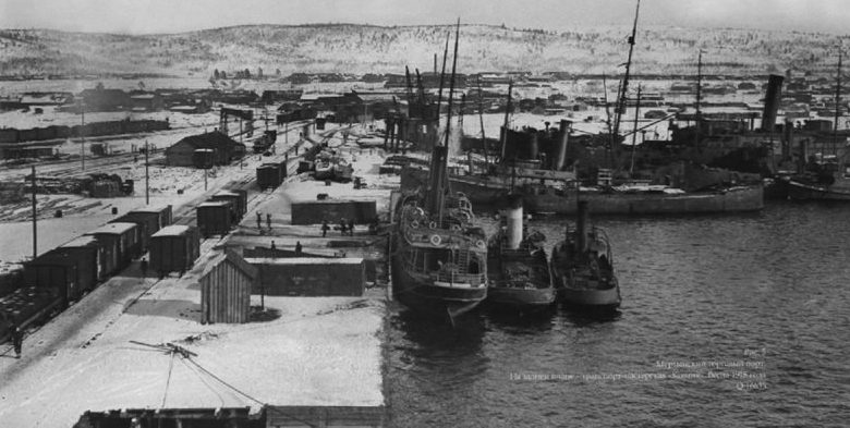 Мурманский торговый порт в 1940 году.