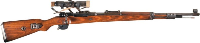 Снайперский вариант Karabiner 98k с прицелом ZF4 и зимним спусковым крючком.